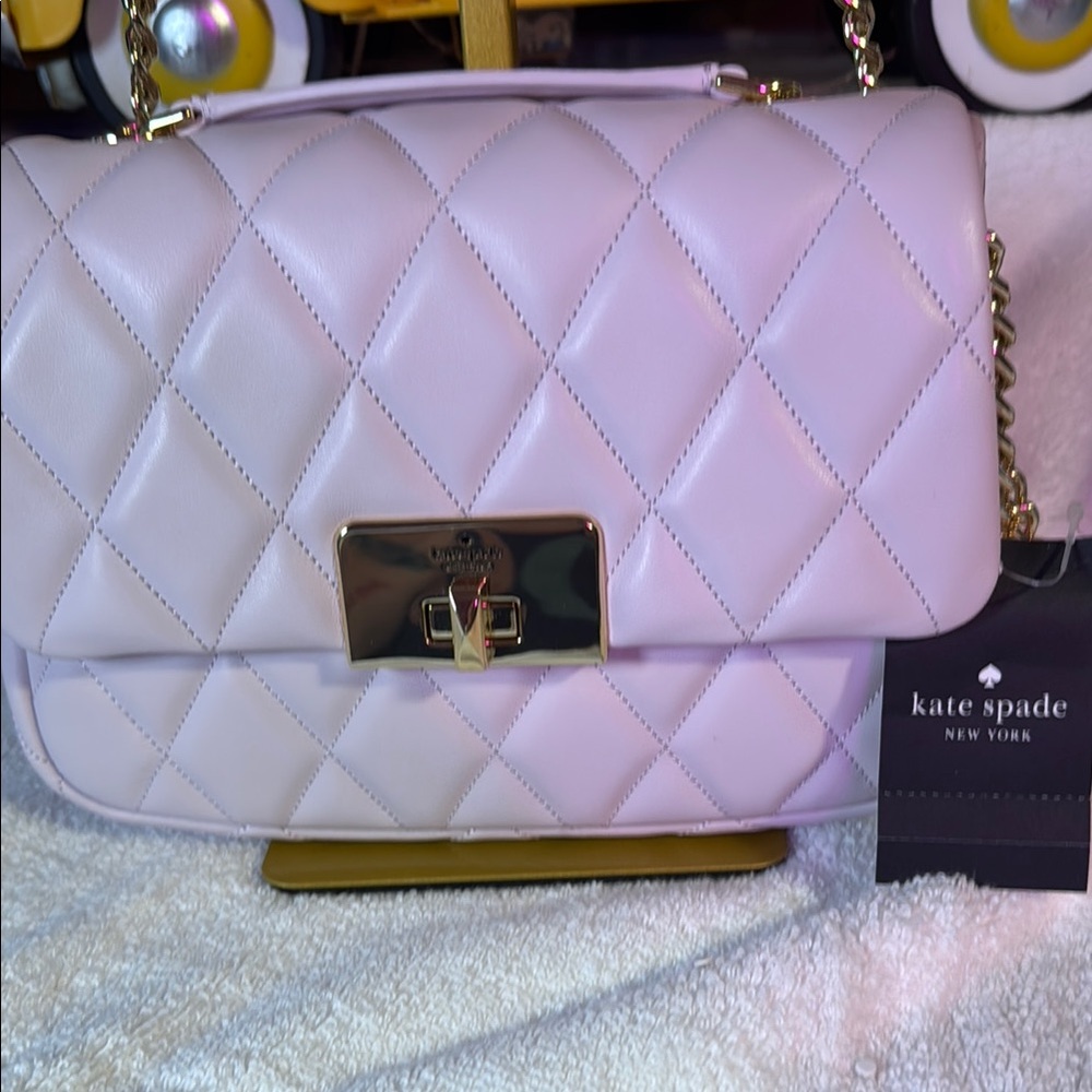 Kate Spade Lavender Quilted Shoulder Bag